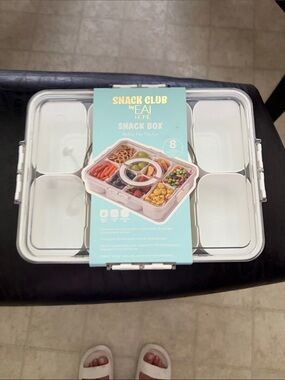 Snack Club 8-Compartment Snack Box - White